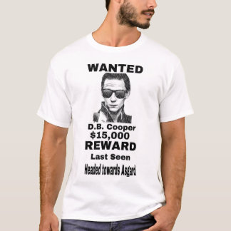 WANTED DB Cooper of Asgard Tシャツ