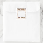 WANTED deadまたはAliveポスター スクエアシール (バッグ)