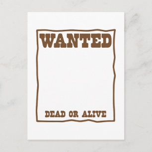 WANTED deadまたはAliveポスター ポストカード