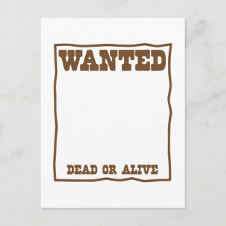 WANTED deadまたはAliveポスター ポストカード
