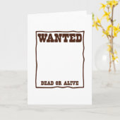 WANTED deadまたはAlive poster with 空白の background カード (黄色い花)