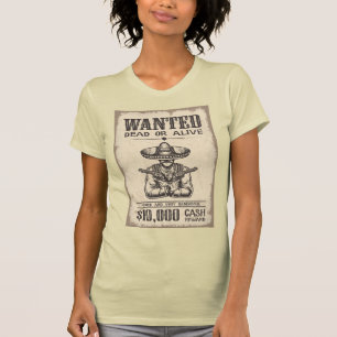 Wanted Dead or Alive Country Western Poster Tシャツ