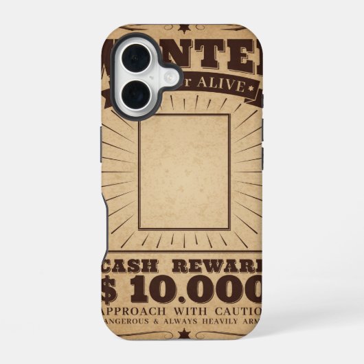 Wanted Dead or Alive iPhone 16 カバー (裏面)