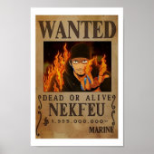 Wanted Dead Or Alive Nekfeu  Poster ポスター (正面)