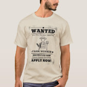 Wanted Farm Worker Apply Now Tシャツ (正面)