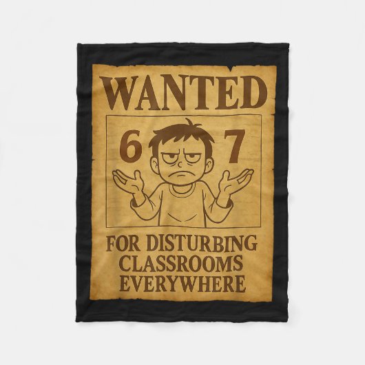 Wanted For Disturbing Clrooms Everywhere Funny 6 7 フリースブランケット (正面)
