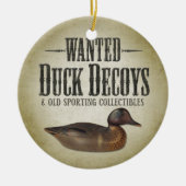 Wanted - Old Duck Decoys セラミックオーナメント (正面)