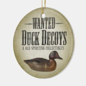 Wanted - Old Duck Decoys セラミックオーナメント (左)