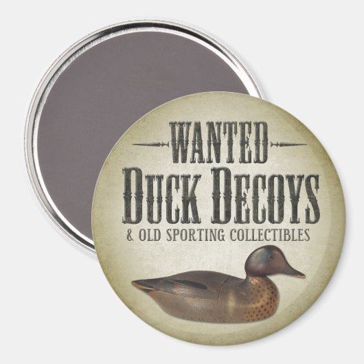 Wanted - Old Duck Decoys マグネット (正面/裏面)