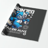 Wanted Outlaw Bear Gift Wrapping Paper  ラッピングペーパー (アンロールド)