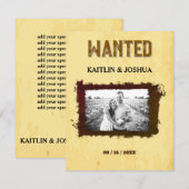 WANTED Photo 🤠 素朴 Western結婚's 出欠カード (正面/裏面)