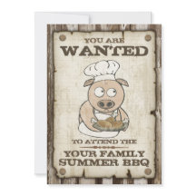 Wanted Pig BBQ招待状