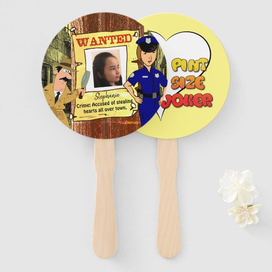 Wanted Posterカスタマイズ可能なフォトハンドファン ハンドファン (正面&裏面)