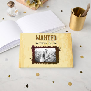 Wanted Poster結婚の🤠カスタム写真 ゲストブック