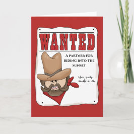 Wanted Poster Cowboyグリーティングカード カード