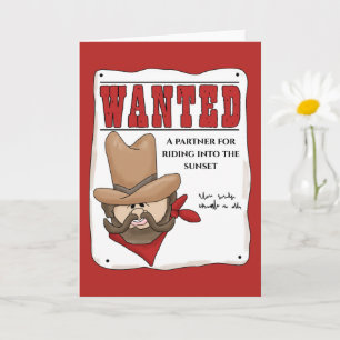 Wanted Poster Cowboyグリーティングカード カード