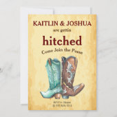 WANTED Poster 🤠 Cowboy Bootsの結婚写真 招待状 (裏面)