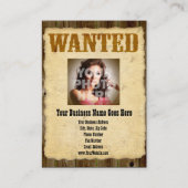 Wanted Poster Old-Time Photoヴィンテージアンティーク 名刺 (正面)