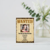 Wanted Poster Old-Time Photoヴィンテージアンティーク 名刺 (スタンド正面)