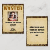 Wanted Poster Old-Time Photoヴィンテージアンティーク 名刺 (正面/裏面)