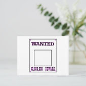 Wanted Purple The Museum Zazzle Gives ポストカード (スタンド正面)