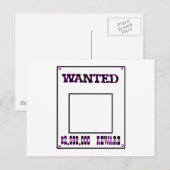 Wanted Purple The Museum Zazzle Gives ポストカード (正面/裏面)