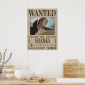 Wanted Shanks shanks bounty ポスター (キッチン)