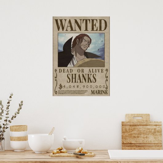 Wanted Shanks shanks bounty ポスター (キッチン)