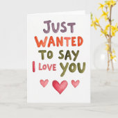 Wanted To Say I Love You Card カード (黄色い花)