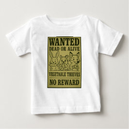 Wanted: Vegetable Thieves – Funny Cute Animal ベビーTシャツ