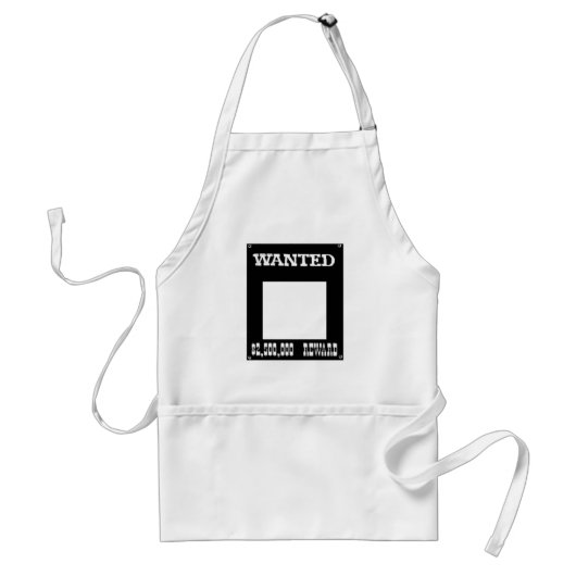 Wanted White transp The Museum Zazzle Gives スタンダードエプロン (正面)