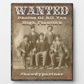 Wanted's素朴Hashtagディスプレ結婚イポスター フォトプラーク (正面)