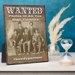 Wanted's素朴Hashtagディスプレ結婚イポスター フォトプラーク