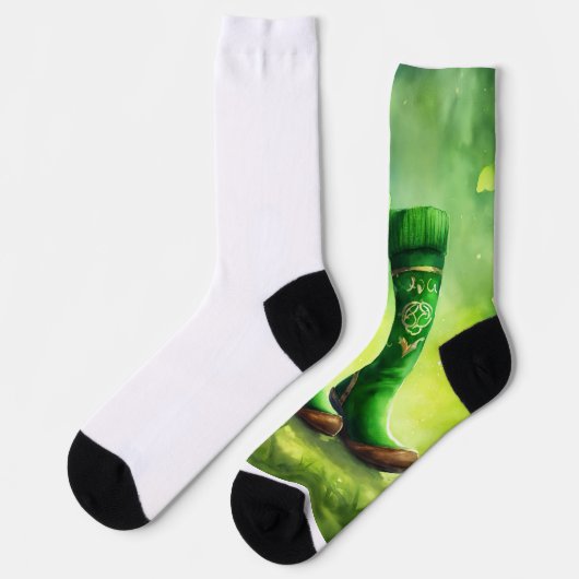 Wanyerでグリーンソックスのワーム ソックス (左)