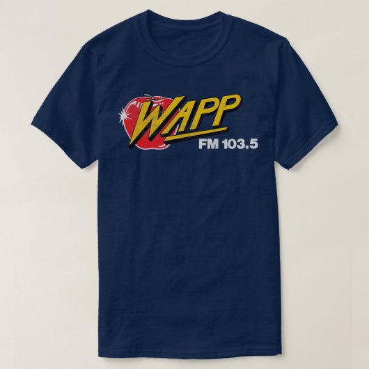 WAPP Apple NYC 80sラジオ局 Tシャツ (デザイン正面)