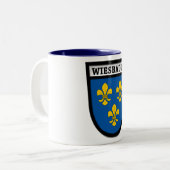 (Wappen)ウィースバーデンの紋章付き外衣0010 ツートーンマグカップ (正面左)