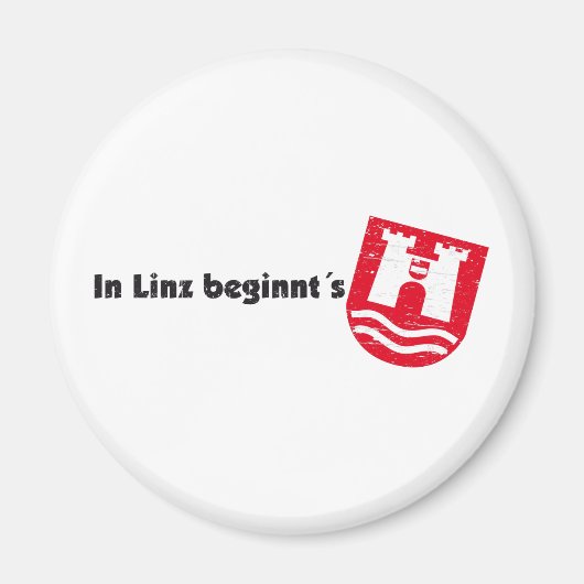 Wappen Österreich Oberösterreich In Linz beginnt´s マグネット (正面)