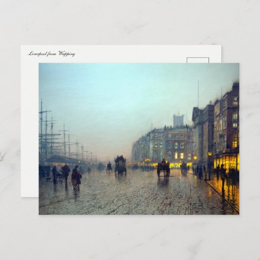 Wappingのヴィンテージの絵を描くことからのリヴァプール ポストカード (正面/裏面)