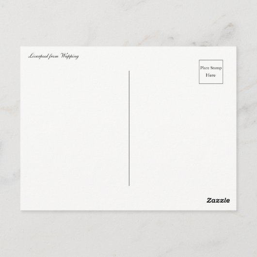 Wappingのヴィンテージの絵を描くことからのリヴァプール ポストカード (裏面)