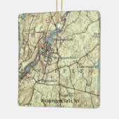 Wappingers秋NYヴィンテージマップ セラミックオーナメント (左)