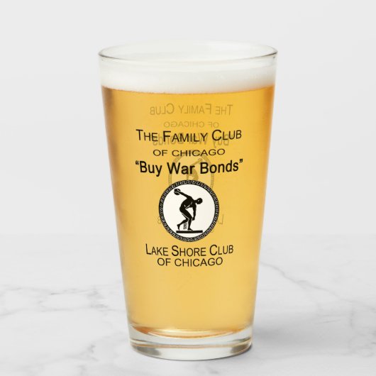 War 買 Bonds, Lake Shore Club, Chicago, IL タンブラーグラス (ドリンク正面)