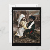 War Children -ヴィンテージWWIはがきフランスの ポストカード (正面/裏面)