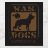 War Dogs, Americas Canine Heores ワインラベル (シングルラベル)