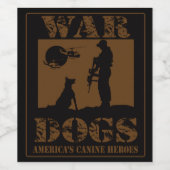 War Dogs, Americas Canine Heroes ワインラベル (シングルラベル)