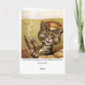 War Hero Cat by Louis Wain Card カード (裏面)