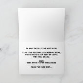 War Memorial Card Personalize Lest We Forget Card カード (内部)