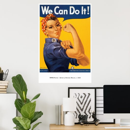 War-Poster-30: Rosie The Riveter ポスター (ホームオフィス)
