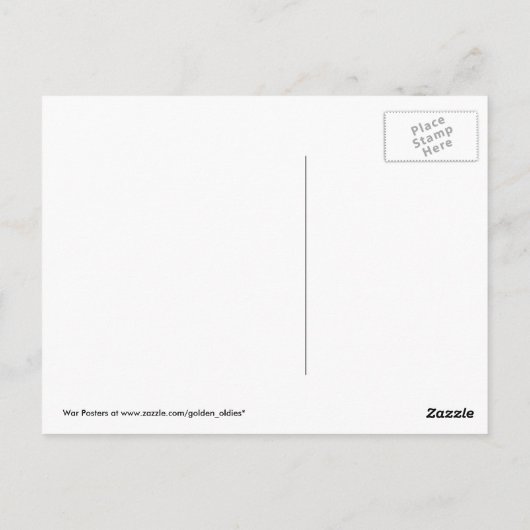 War Time Postcard, World War 1 ポストカード (裏面)