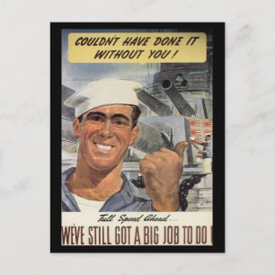 War Work Effort – 海軍、第二次世界大戦はがき ポストカード