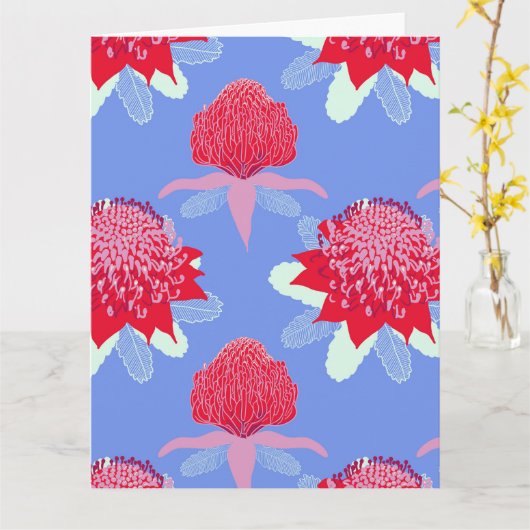 Waratah カード (黄色い花)